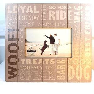 NWT Dog Photo Picture Frame 4x6 Beige